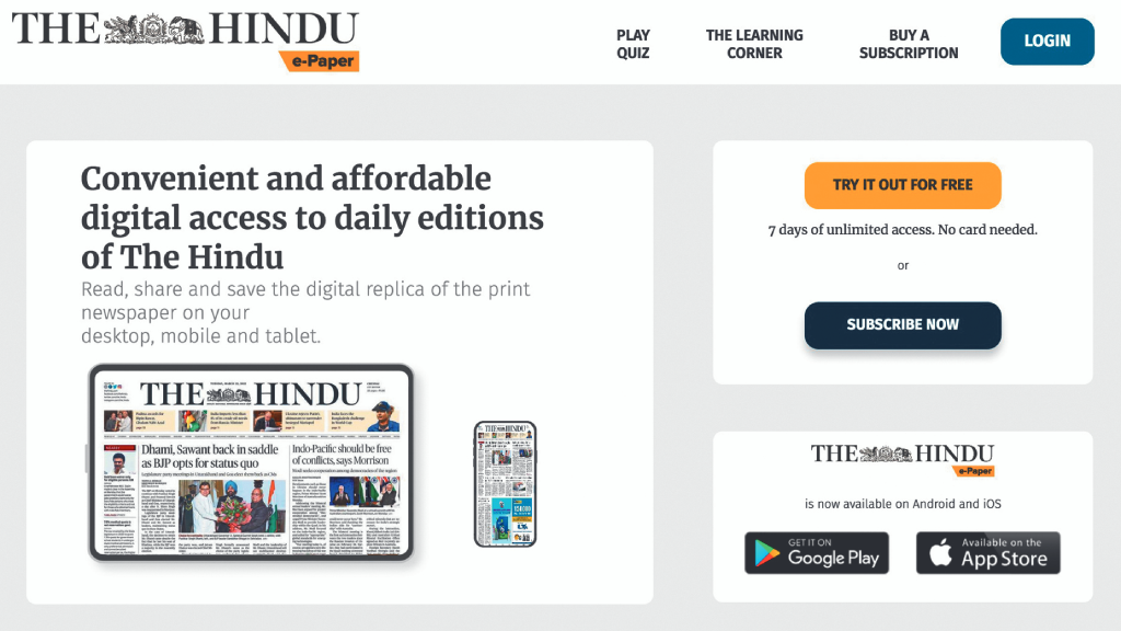 Формат e-paper очень популярен в Индии, в том числе и среди молодой аудитории: 63% читателей The Hindu моложе 34 лет