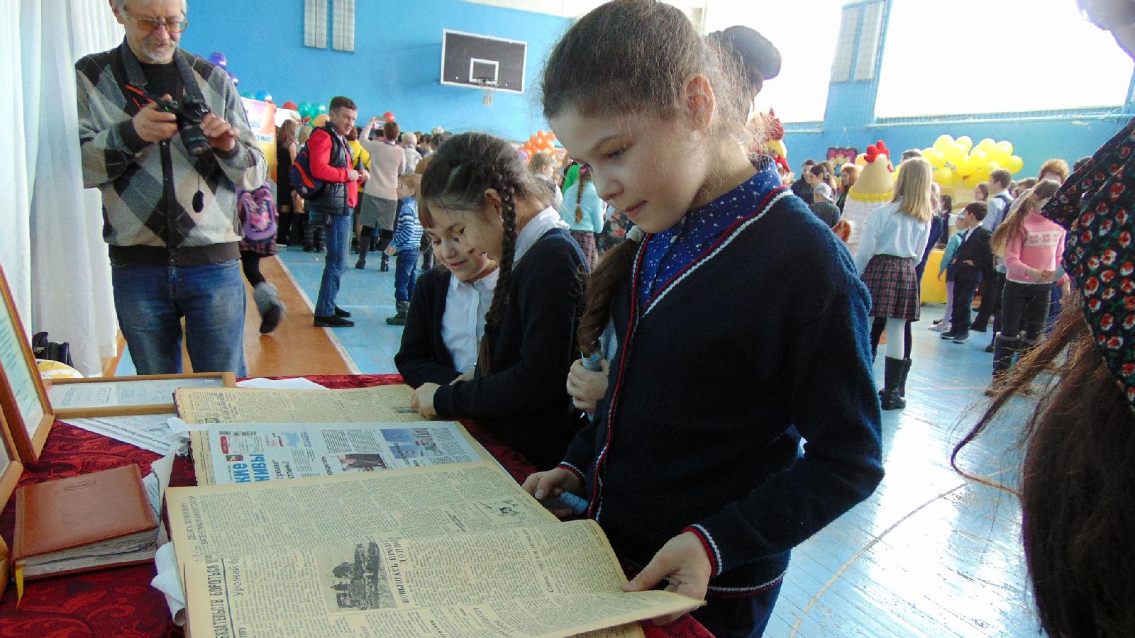 Газета «Уфимские нивы» на Дне книги в школе села Михайловка (Уфимский район) 