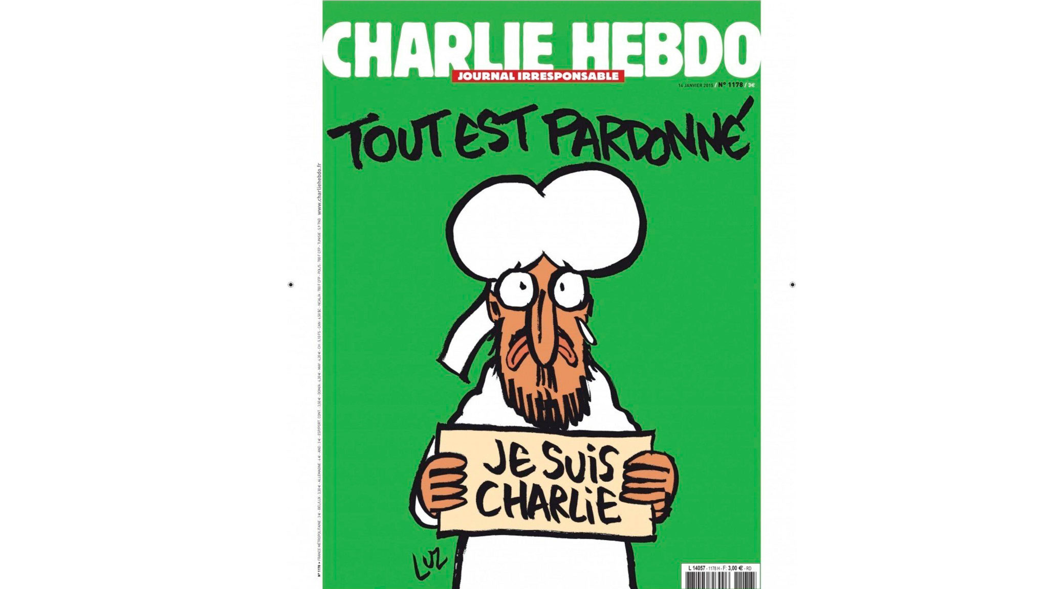 Обложка номера Charlie Hebdo от 14 января 2015 года, вышедшего через неделю после нападения на редакцию