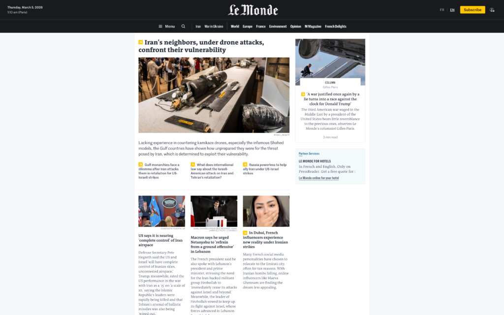 Ежемесячно сайт lemonde.fr посещают свыше 192 миллионов человек. У Le Monde более 700 тысяч платных подписчиков, 90% из которых являются цифровыми